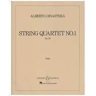 Ginastera, A.: Streichquartett Nr. 1 Op. 20 – Stimmen 