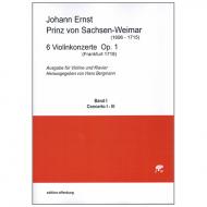 Prinz von Sachsen-Weimar, J. E.: 6 Violinkonzerte Op. 1 Band 1 