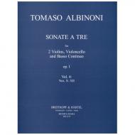 Albinoni, T.: Sonate a tre Op. 1 Band 4 (Nr. 10-12) 