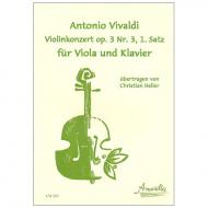 Vivaldi, A.: Violakonzert C-Dur 1. Satz nach Op. 3/3 