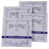 ORIGINAL FLAT-CHROME bass string SET by Pirastro 