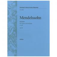 Mendelssohn Bartholdy, F.: Violinkonzert e-Moll MWV O 14 Op. 64 