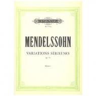 Mendelssohn Bartholdy, F.: Variations sérieuses Op. 54 
