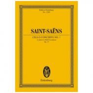 Saint-Saëns, C.: Violoncellokonzert Nr. 1 Op. 33 a-Moll – Partitur 