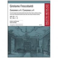 Frescobaldi, G.: Canzonen a 4 Heft 1 (Nr. I - IV) 