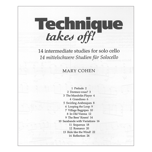 Cohen, M.: Technique Takes Off - Cello Studies